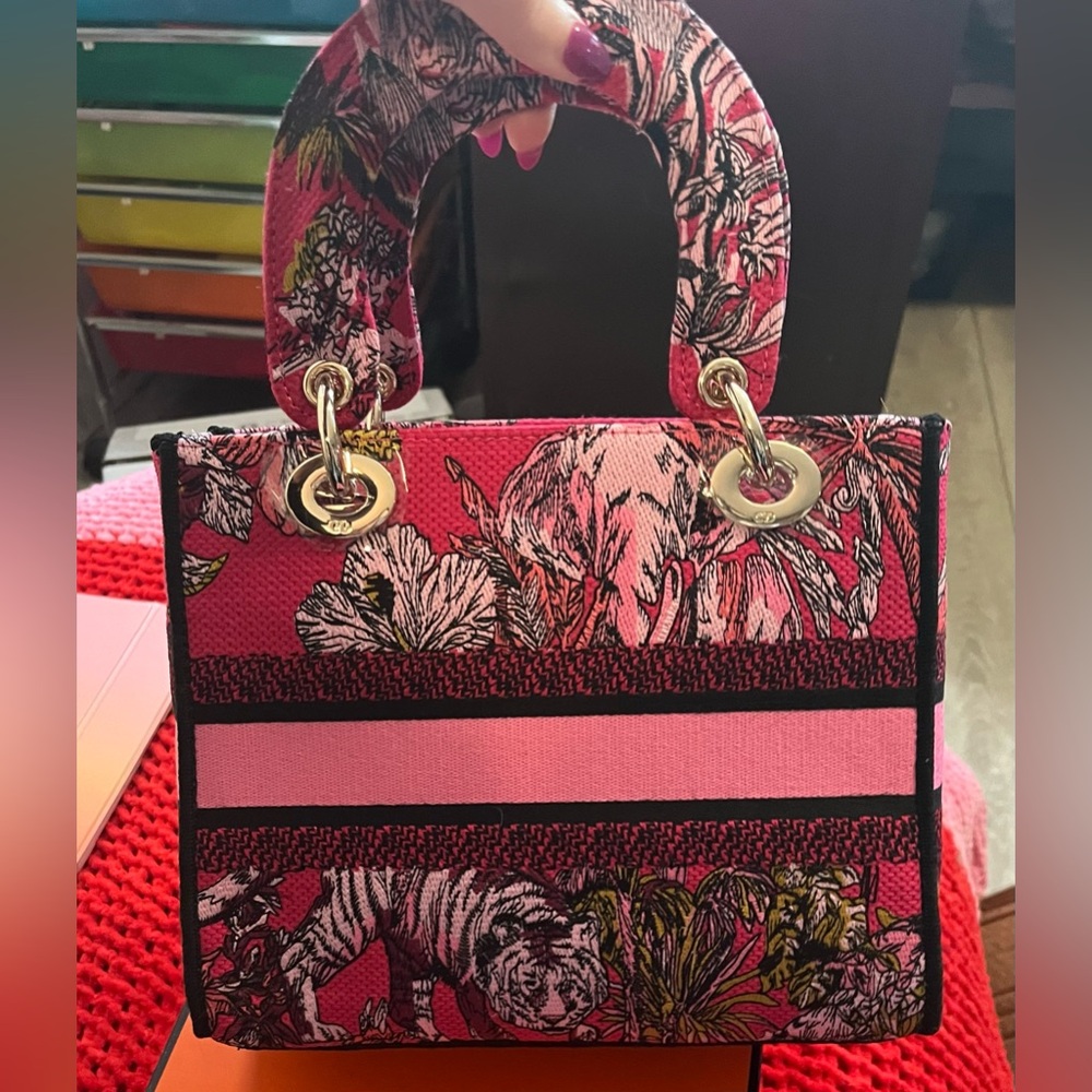 Vibrant Pink Floral Mini Bag
